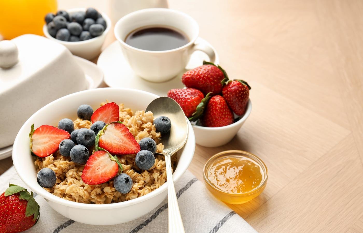Opções para um café da manhã saudável