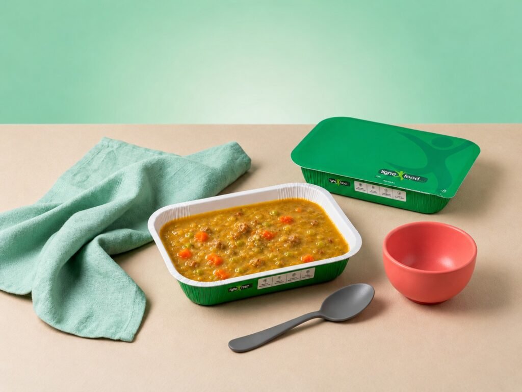Sopa proteica ervilha com carne