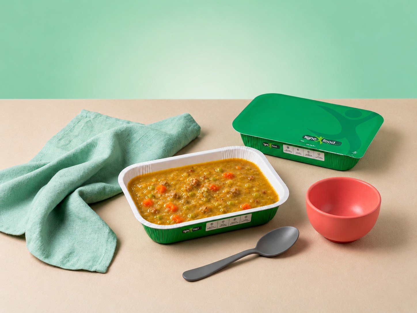 Sopa proteica ervilha com carne